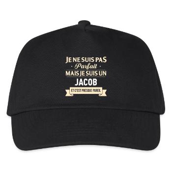 Je Ne Suis Pas Parfait Mais Je Suis Un Jacob Et... - Casquette de baseball Enfant - noir - Devant