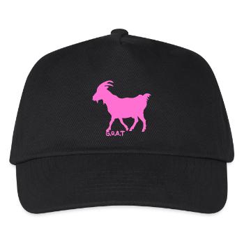 G.O.A.T. rose chèvre. - Casquette de baseball Enfant - noir - Devant