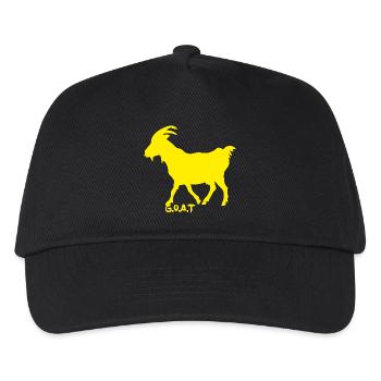 Ziege GOAT gelb - Kinder Basecap - Schwarz - Vorne