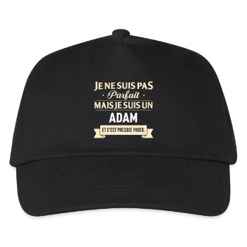 Je Ne Suis Pas Parfait Mais Je Suis Un Adam Et ... - Casquette de baseball Enfant - noir - Devant