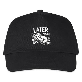 Sloth Saying Maybe Later - Kids’ Baseball Cap - black - Front