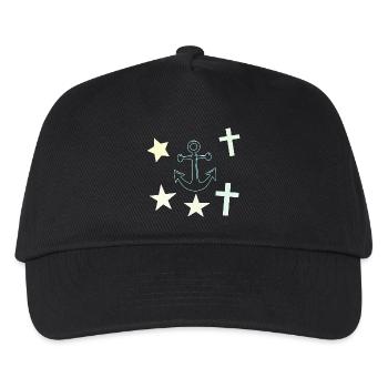 Chalk Nautik: Anchor Stars - Kids’ Baseball Cap - black - Front