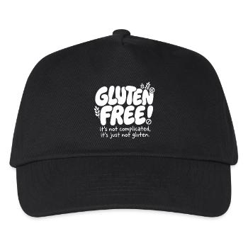 Gluten Free einfach erklärt Humor - Kinder Basecap - Schwarz - Vorne
