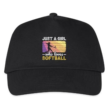 Just a girl who loves Softball Player Teen Girls - Kids’ Baseball Cap - black - Front