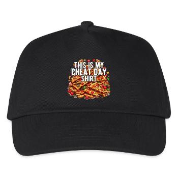 Cheat Day Pizza GYM Body Building Nutrition Funny - Kids’ Baseball Cap - black - Front