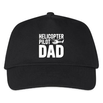 Hubschrauberpilot-Vater - Kinder Basecap - Schwarz - Vorne