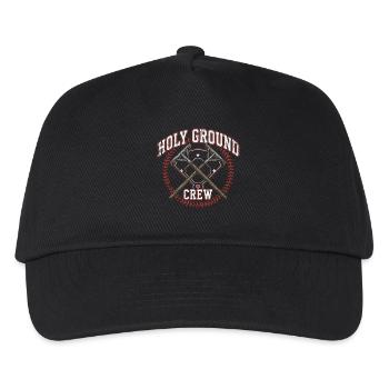 Holy Ground Crew Christian Baseball Faith - Kids’ Baseball Cap - black - Front