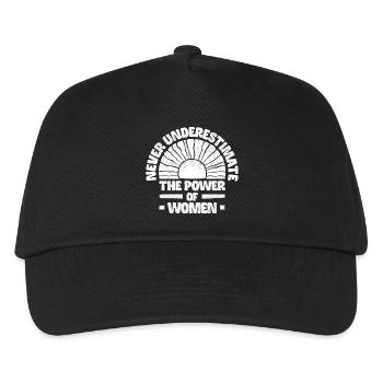 Never underestimate the power of women - white - Kids’ Baseball Cap - black - Front