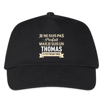 Je Ne Suis Pas Parfait Mais Je Suis Un Thomas E... - Casquette de baseball Enfant - noir - Devant