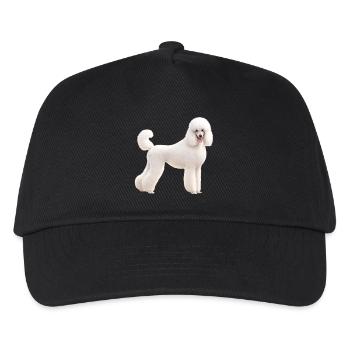 Caniche Grand Blanc - Casquette de baseball Enfant - noir - Devant
