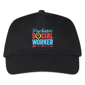 Social Worker Quote Psychiatric Social Work - Kinder Basecap - Schwarz - Vorne