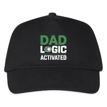 Funny Dad Logic Father Humor - Kids’ Baseball Cap - black - Front