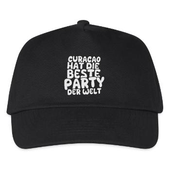 Feiern Curacao - Kinder Basecap - Schwarz - Vorne