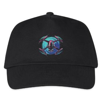 Neon Drone - Kids’ Baseball Cap - black - Front