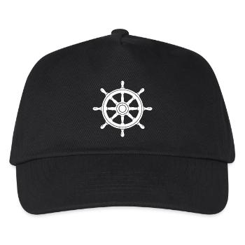 Steuerrad - Kinder Basecap - Schwarz - Vorne