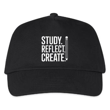 Study Reflect Create Typography Art - Kids’ Baseball Cap - black - Front
