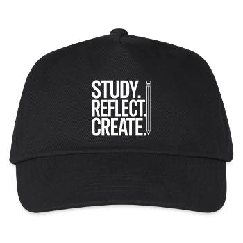 Study Reflect Create Pencil Typography - Kids’ Baseball Cap - black - Front