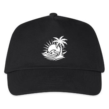 Palme Strand Ozean - Kinder Basecap - Schwarz - Vorne