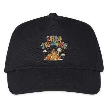 Ich hatte Rocket Potential Retro-Humor - Kinder Basecap - Schwarz - Vorne