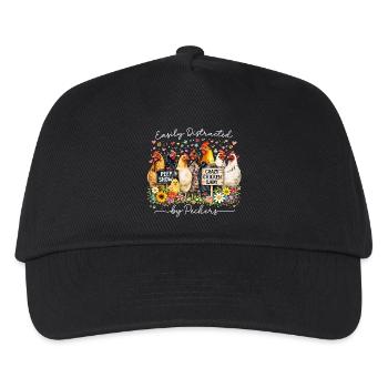 Humor Hens Passion Farm Zuchtgeschenk - Kinder Basecap - Schwarz - Vorne