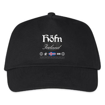 Höfn Island Streetwear Reise Souvenir - Kinder Basecap - Schwarz - Vorne