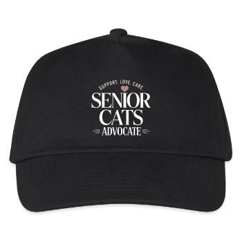 Senior Cats Advocate Tee - Kids’ Baseball Cap - black - Front