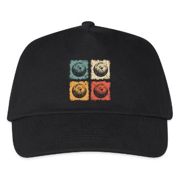 Bowling Kegeln Retro-Grafik Für Kegel Club - Kinder Basecap - Schwarz - Vorne