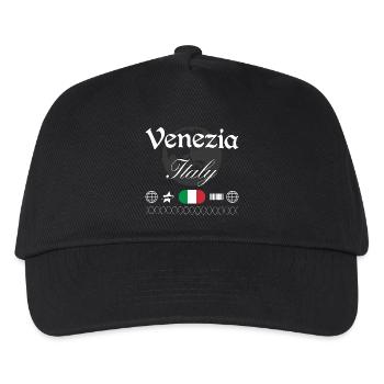 Venedig Italien Streetwear Reise Souvenir - Kinder Basecap - Schwarz - Vorne
