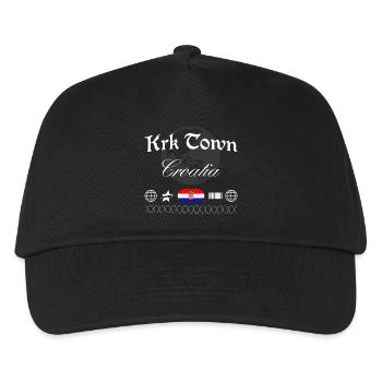 Krk Kroatien Streetwear Reise Souvenir - Kinder Basecap - Schwarz - Vorne