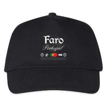 Faro Portugal Streetwear Reise Souvenir - Kinder Basecap - Schwarz - Vorne