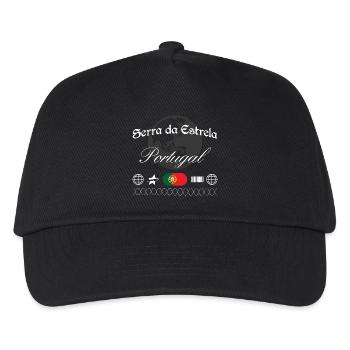 Serra da Estrela Portugal Streetwear Reise - Kinder Basecap - Schwarz - Vorne