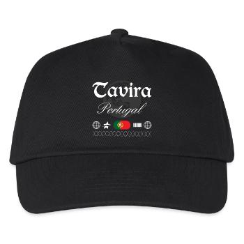 Tavira Portugal Streetwear Reise Souvenir - Kinder Basecap - Schwarz - Vorne