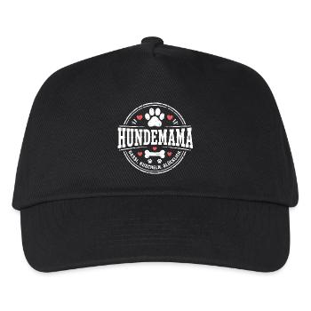 Hundemama Gassi Kuscheln Glücklich Shirt - Kinder Basecap - Schwarz - Vorne