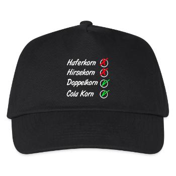 Doppelkorn , Cola Korn , Party - Kinder Basecap - Schwarz - Vorne
