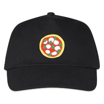 Art de la pizza au basilic frais - Casquette de baseball Enfant - noir - Devant