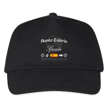 Santa Eulària Spanien Streetwear Reise Souvenir - Kinder Basecap - Schwarz - Vorne