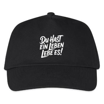Lebe dein Leben - Kinder Basecap - Schwarz - Vorne