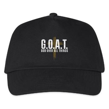 GOAT Dieu Avant Tout ce qui est chrétien - Casquette de baseball Enfant - noir - Devant