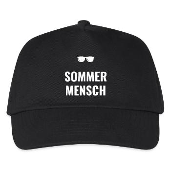 Sommermensch – Schlichtes Statement - Kinder Basecap - Schwarz - Vorne