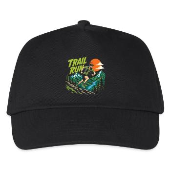 Trailrun - Kinder Basecap - Schwarz - Vorne