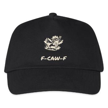 F-CAW-F - Lustiger Hühner Spruch - Kinder Basecap - Schwarz - Vorne