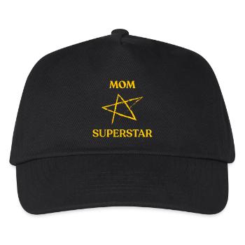 Mama SUPERSTAR - Kinder Basecap - Schwarz - Vorne