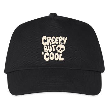 Creepy But Cool Skull Design - Kinder Basecap - Schwarz - Vorne
