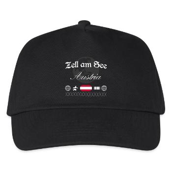 Zell am See Österreich Streetwear Reise Souvenir - Kinder Basecap - Schwarz - Vorne