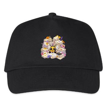 Bürochaos-Biene im Papierwald - Kinder Basecap - Schwarz - Vorne