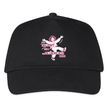 KEIN TALENT ZUM UNGLÜCKLICH SEIN Mädchen rosa - Kinder Basecap - Schwarz - Vorne