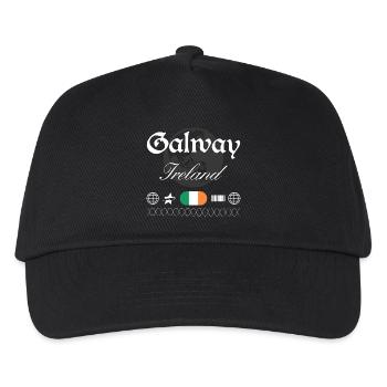 Galway Irland Streetwear Reise Souvenir - Kinder Basecap - Schwarz - Vorne