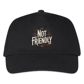 Not Friendly Introvertiert Antisocial Einzelgänger - Kinder Basecap - Schwarz - Vorne