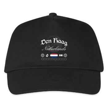 Den Haag Niederlande Streetwear Reise Souvenir - Kinder Basecap - Schwarz - Vorne