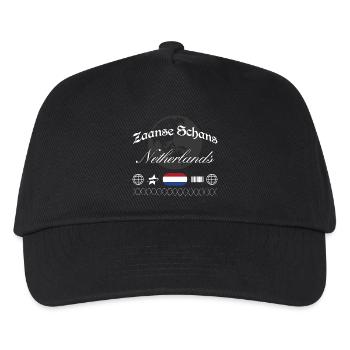 Zaanse Schans Niederlande Streetwear Reise - Kinder Basecap - Schwarz - Vorne
